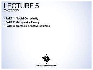 Complex Social Systems - Lecture 5 in Introduction to Computational ...