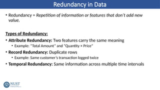 Redundancy Types Lecture 5 - Data Reduction Techniques.pptx