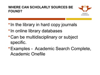 Finding sources and using supporting evidence | PPTX