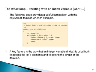 Lecture 5 - Interaction with for each and while loops | PPT | Free Download
