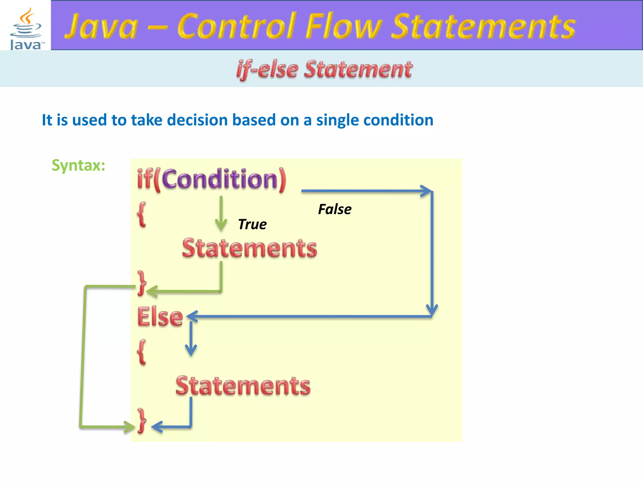 java programming- control statements | PPTX
