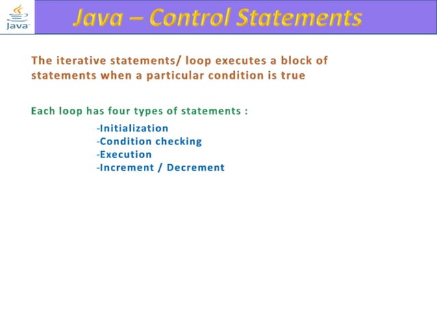 java programming- control statements | PPTX