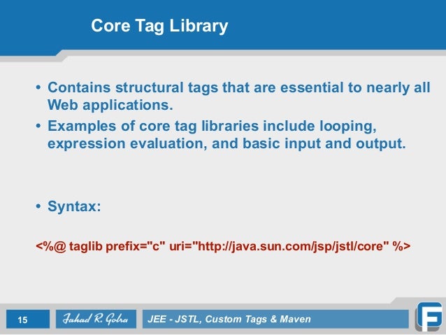 How to write custom tags in java