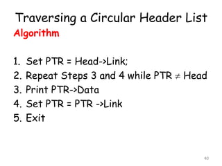 Algorithms Header Lecture 5 data structures and algorithms | PPTX