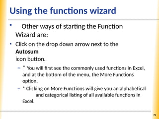 Lecture 5-Microsoft excel.pptx8y8y9;hoyf | PPTX