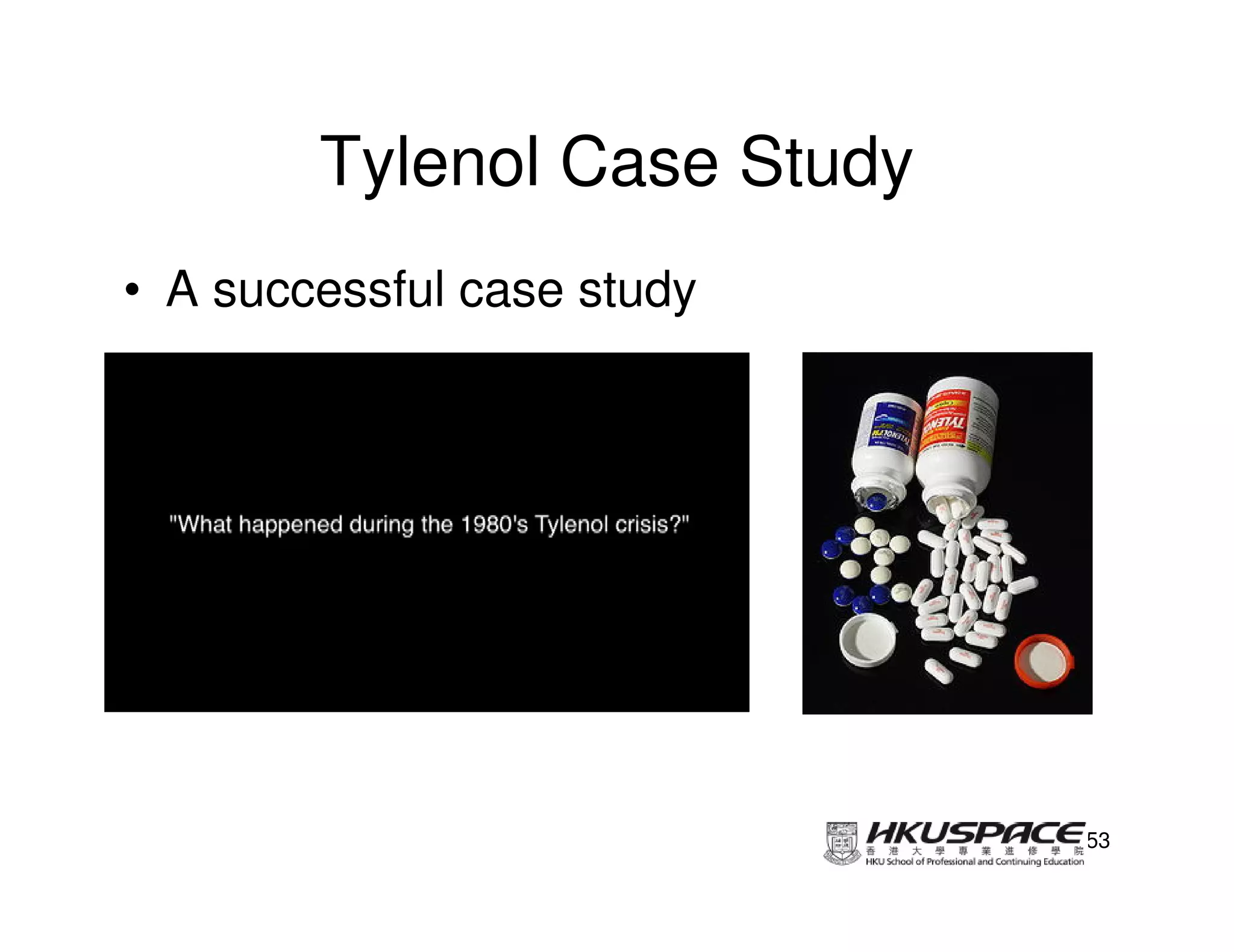 Tylenol Case Study
• A successful case study




                             53
 