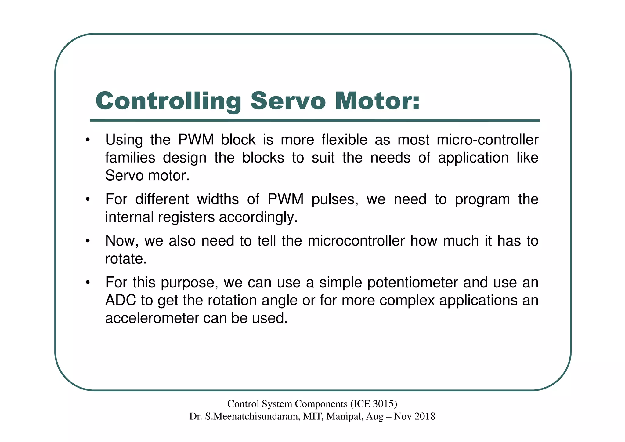 Lecture 5 Servomotor driver, control & Model | PDF