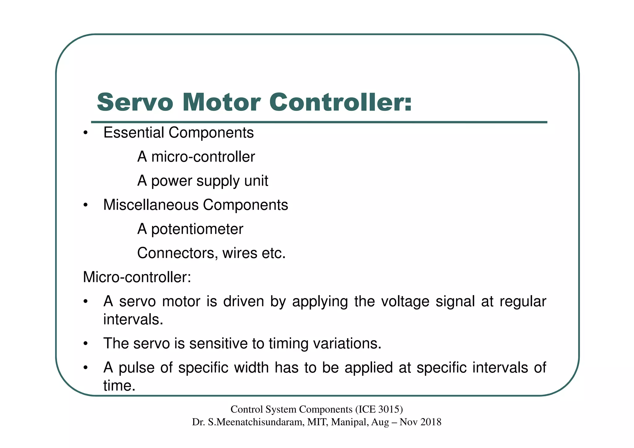 Lecture 5 Servomotor driver, control & Model | PDF