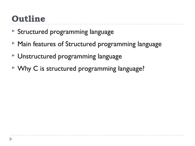 Lecture 5 - Structured Programming Language | PPT