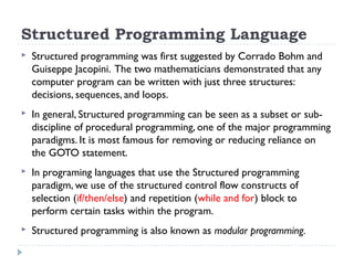 Lecture 5 - Structured Programming Language | PPT