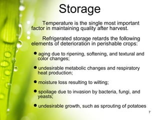 Lecture 5: Transport and Storage of Fruits and Vegetables | PPT