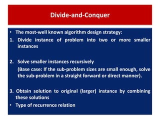 Lecture 5 6_7 - divide and conquer and method of solving recurrences | PDF