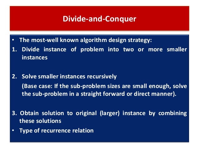 Lecture 5 6_7 - divide and conquer and method of solving recurrences