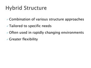Lecture 5 6 7_organizational structure | PPTX