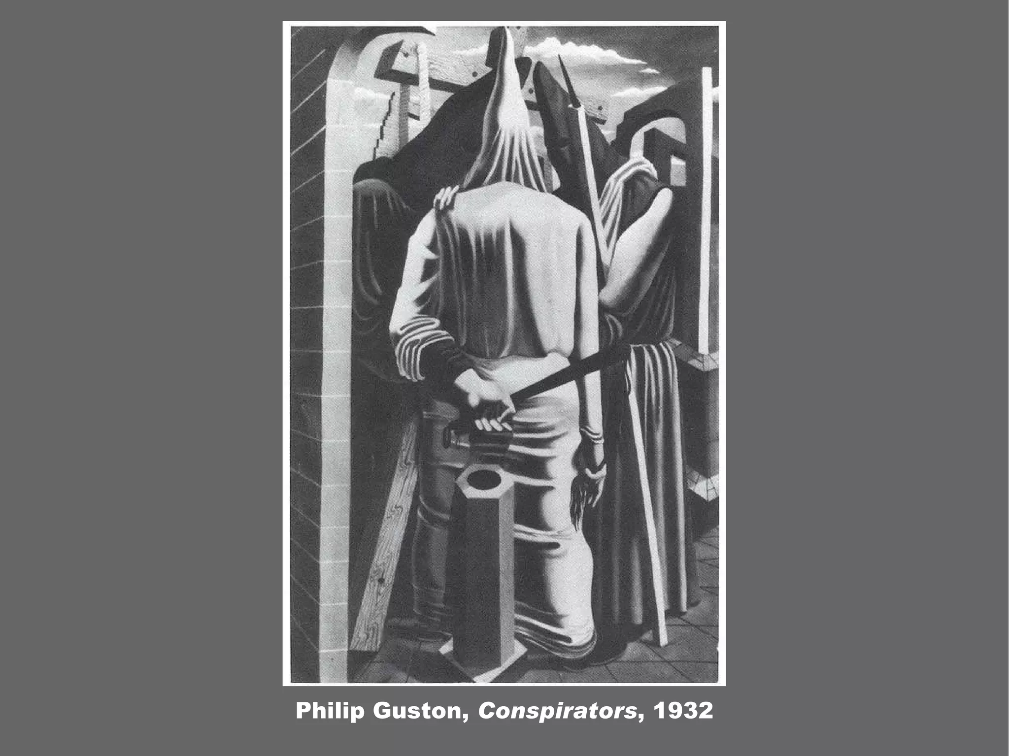 Philip Guston, Conspirators , 1932
