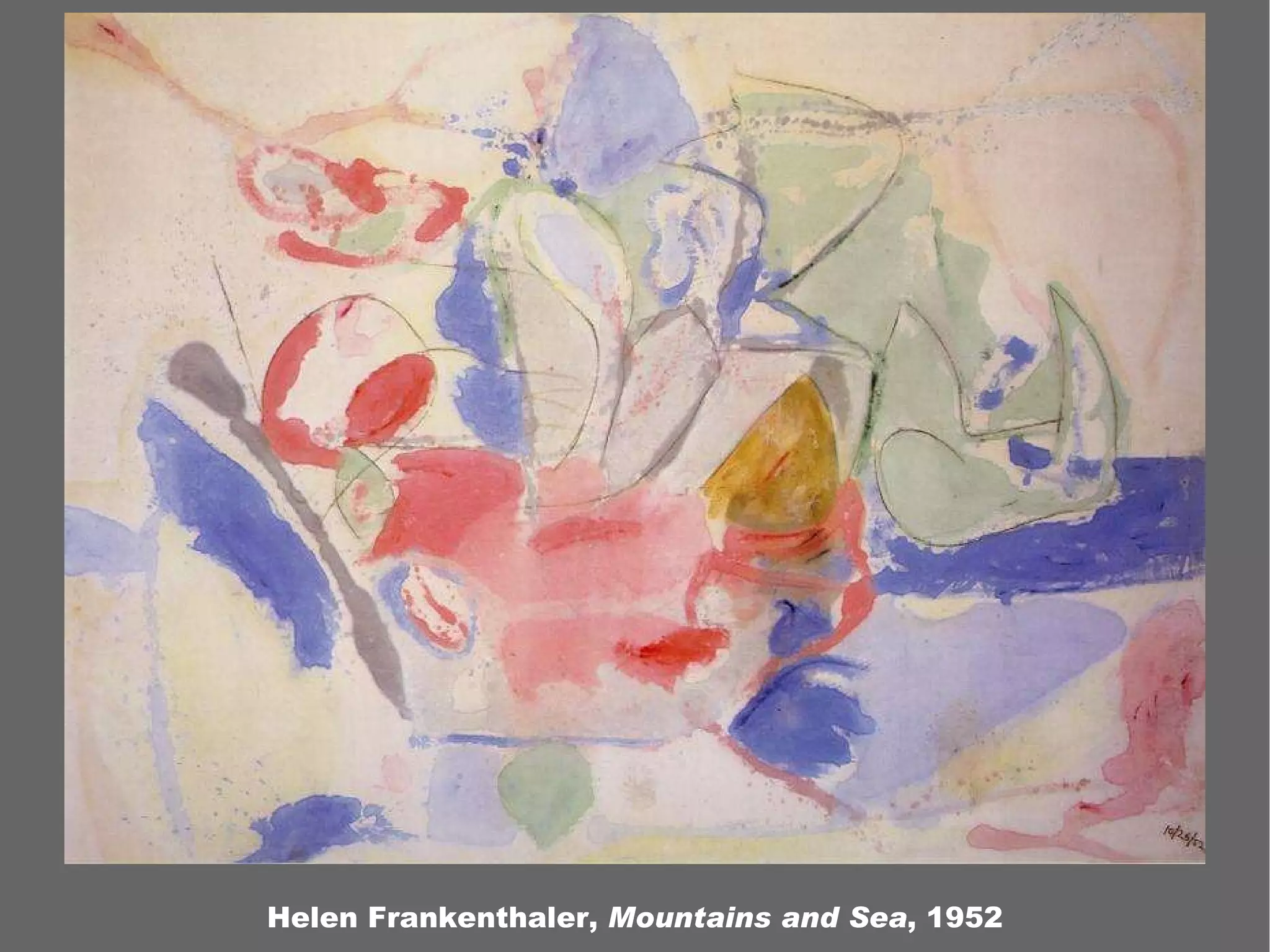 Helen Frankenthaler, Mountains and Sea , 1952