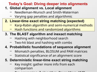 Advanced Sequence Alignment and String Matching Algorithms in ...