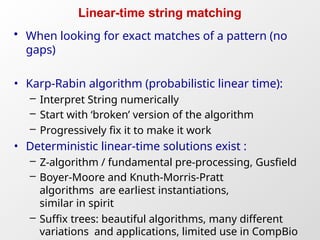 Advanced Sequence Alignment and String Matching Algorithms in ...