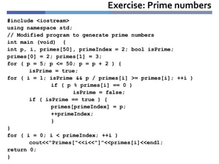 Lecture 5Arrays on c++ for Beginner.pptx | Programming Languages ...