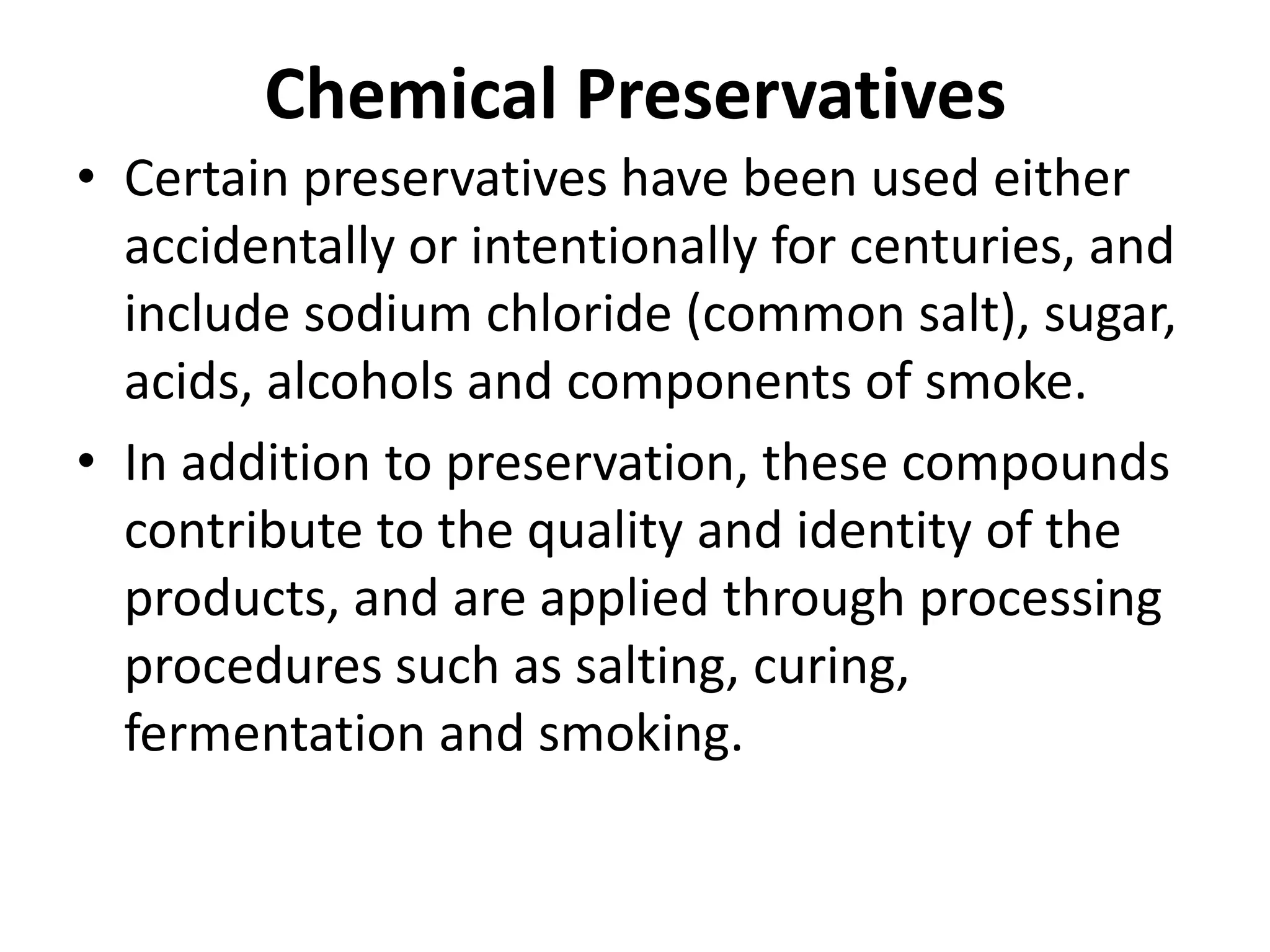 Lecture 5 chemical preservation of food | PDF