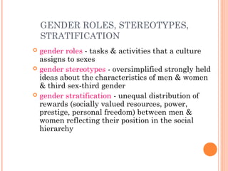 Female Stratification Lecture 5 culture and diversity 5 | PPT