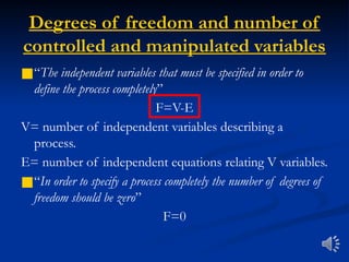 Engineering Variables Understanding Degrees of Freedom and Control Variables in Process ...