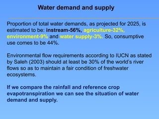 Comprehensive Analysis of Water Demand and Supply Management in ...