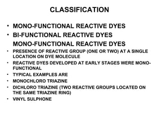 Mono Methods Examples Lecture 5 dyeing of cotton with reactive dyes | PPT