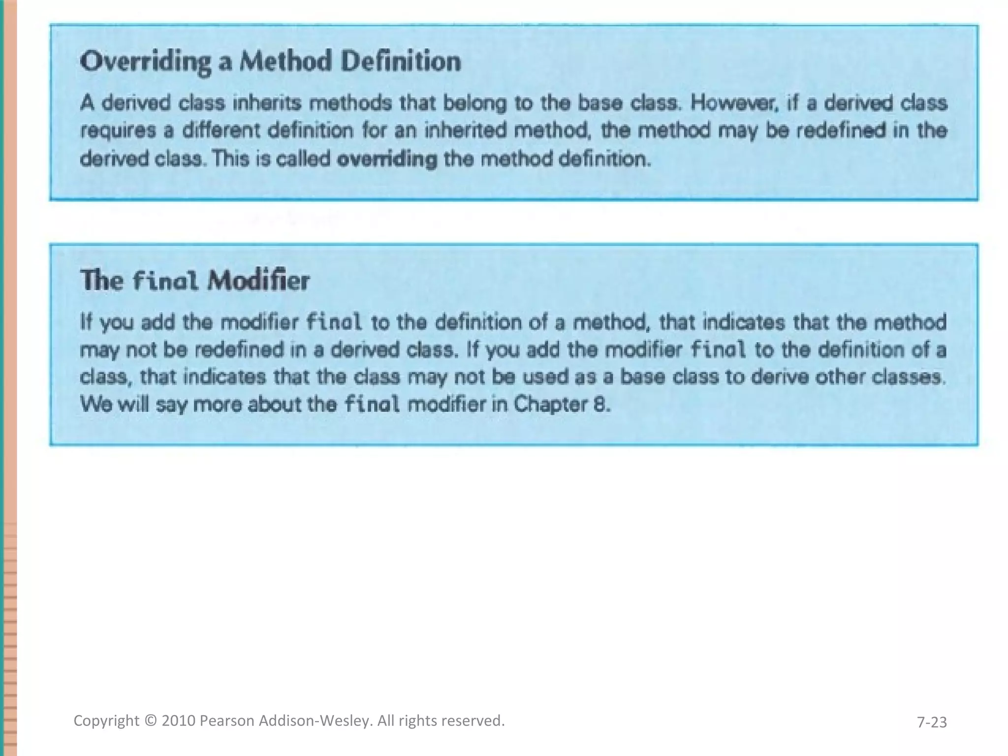 7-23Copyright © 2010 Pearson Addison-Wesley. All rights reserved. 