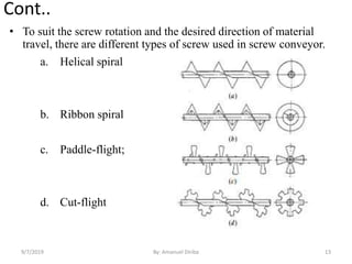 Lecture 5 Material Handling Equipment (Conveyors part 2) | PPTX