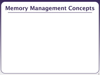 4
Memory Management Concepts
 