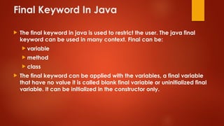 Lecture_5_Method_overloading_Final.pptx in Java | PPTX