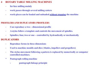 lecture5 milling.ppt machining operation | PPTX