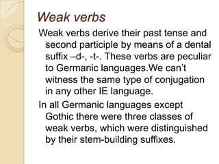 Weak Verbs Examples Lecture 5 New | PPTX