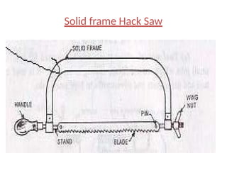 Solid frame Hack Saw
 