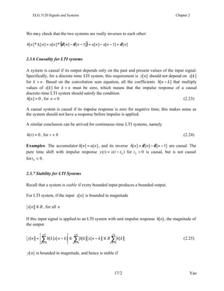 Lecture 5: The Convolution Sum | PDF