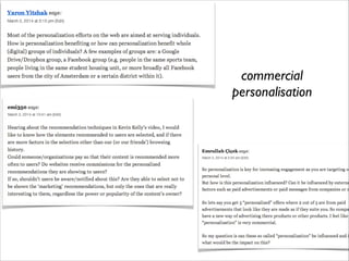 commercial 	

personalisation

 
