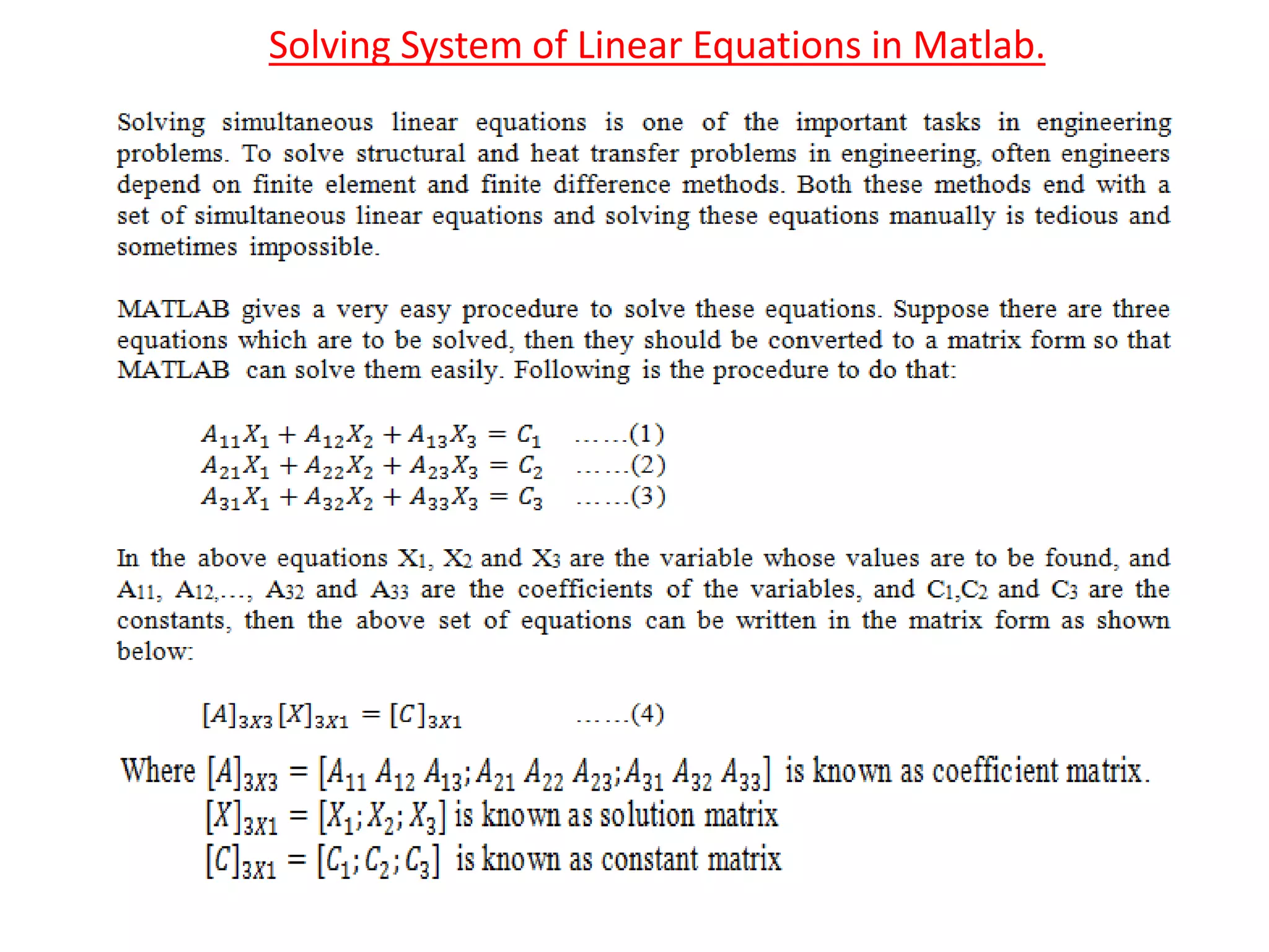 Solving Simultaneous Linear Equations-1.pptx | Computing | Technology ...