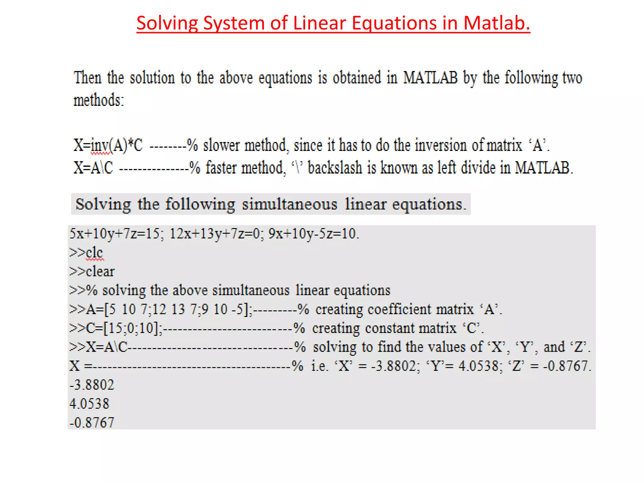Solving Simultaneous Linear Equations-1.pptx | Computing | Technology ...