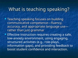 Effective Strategies for Teaching Speaking Skills in Language Education ...