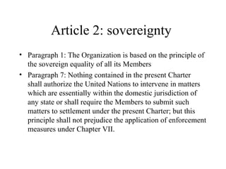 Sovereignty Application Lecture 5 the_united_nations | PPT
