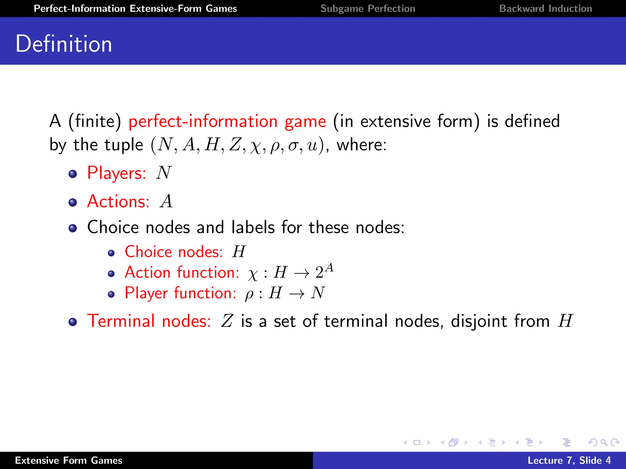 Game Function Lecture 6-1. normal and extensive form of game theory | PDF