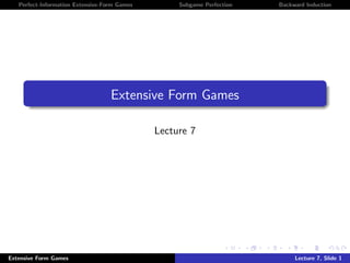 Lecture 6-1. normal and extensive form of game theory | PDF | Board ...