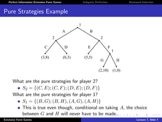 Lecture 6-1. normal and extensive form of game theory | PDF