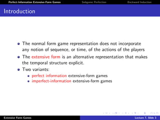 Lecture 6-1. normal and extensive form of game theory | PDF | Board ...
