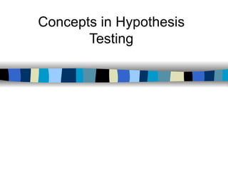 Concepts in Hypothesis Testing 