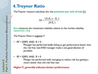 Treynor Model Lecture 6 | PDF