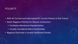 Principles of Application Low frequency currents | PPTX
