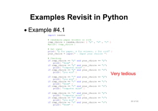 60 of 66Module 6 : Flow control
Examples Revisit in Python
• Example #4.1
Very tedious
 