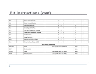 Bit Instructions (cont)
 